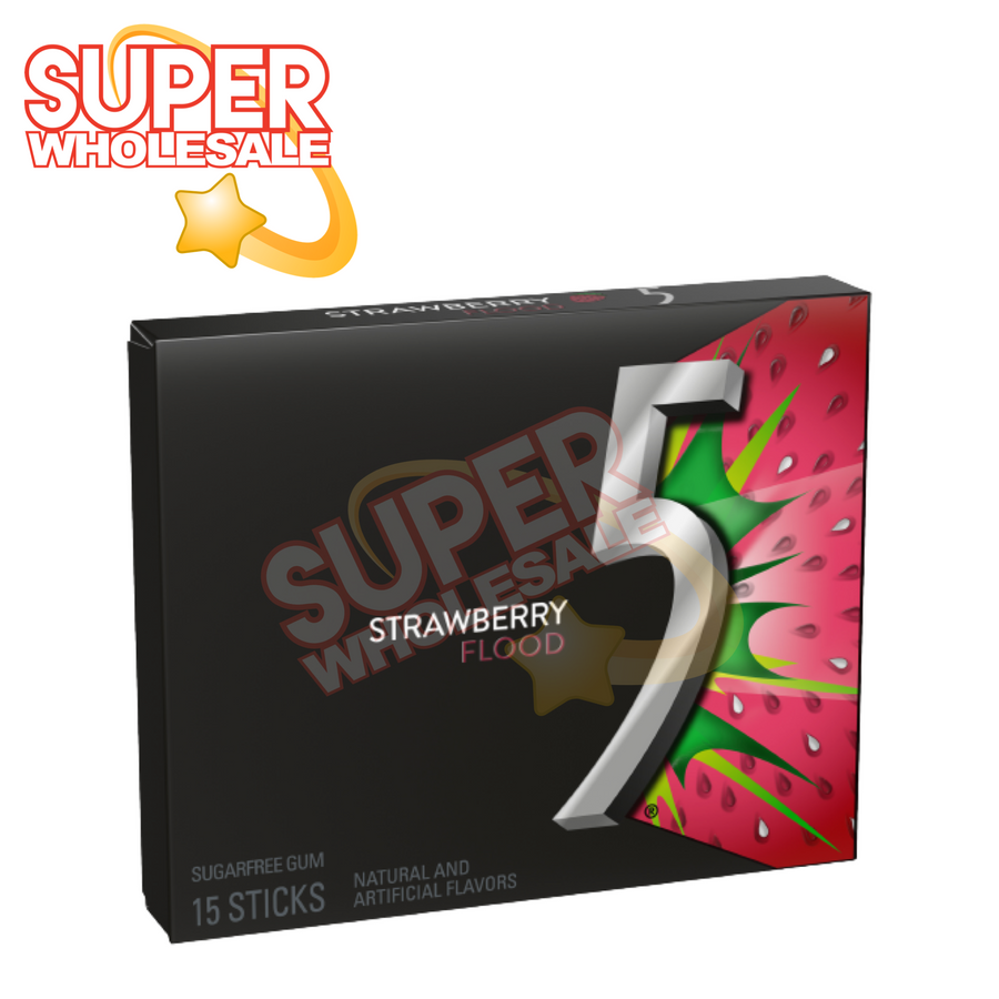 5 Gum - 10 Pack - Strawberry Flood (1 Box)